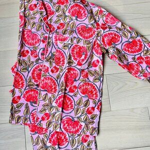 BRAND NEW Bridesmaid Pajamas Shirt Hand Block Print Cotton Pajama Set